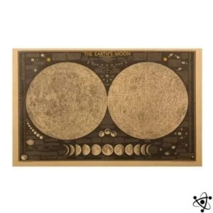 affiche carte surface de la lune 580 1