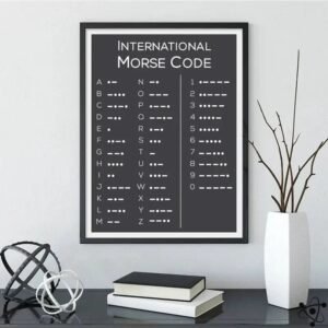 affiche code morse international decodage scientifique 13cm x 18cm 293 1