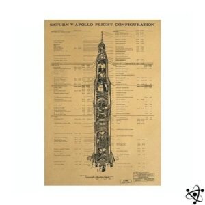 affiche decorative fusee saturn v 815 1