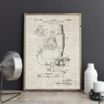 Affiche D’un Microscope Style Vintage élément D’art éducatif