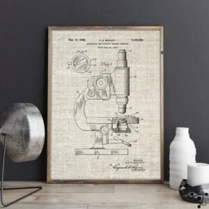 affiche details dun microscope pour etudes scientifiques 13cm x 240 1 1