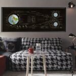 Affiche D’exploration Spatiale Unique en Couleurs Vives