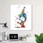 Affiche Microscope Aquarelle éblouissante pour Bureau