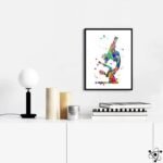 Affiche Microscope Aquarelle éblouissante pour Bureau