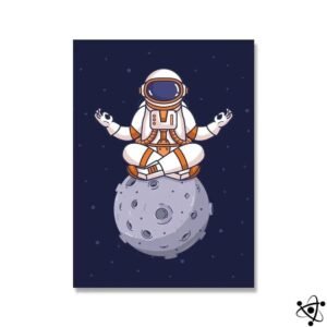 affiche poster astronaute en meditation pour chambre denfant 30cm 938 1
