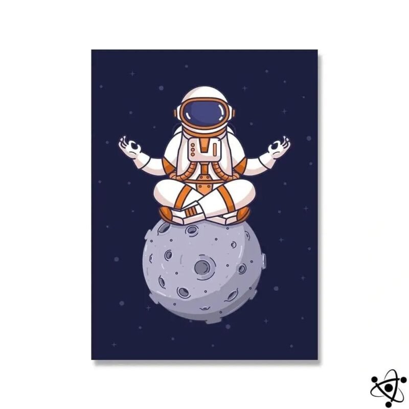 affiche poster astronaute en meditation pour chambre denfant 30cm 938 1