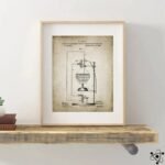 Affiches Brevets Scientifiques Style Vintage Décoration Murale