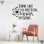 Autocollant Mural Pensez comme un Proton toujours Positif
