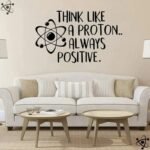 Autocollant Mural Pensez comme un Proton toujours Positif