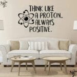 Autocollant Mural Pensez comme un Proton toujours Positif - Stickers