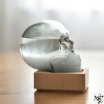 barometre tete de mort pour decoration interieure originale gris 741 1