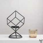 bougeoirs structure cubique elegants pour interieur noir sculpture 315 2