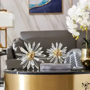 Boule de Cristal Décorative 18cm x 18cm Luxe 3 Boule de Cristal Décorative élégante pour Intérieur - Sculpture