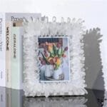 Cadre Photo Cristal Blanc Moyen Idéal pour Exposer vos Souvenirs - Pierre