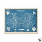 carte vintage des constellations du xixe siecle 30cm x 40cm affiche 912 1