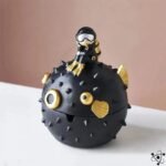 Cendrier Poisson-globe Unique pour Biologistes