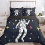 couette astronaute avec taies doreiller spatiales 140cm x 200cm 1 968 1