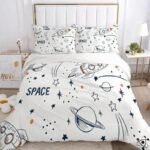 Couette Espace et Taies D’oreiller pour Enfants Explorateurs