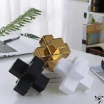 Cubes Décoratifs en Céramique pour un Style Sophistiqué - Sculpture