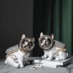 Figurine Chien Astronaute Charmante pour Décoration Céleste