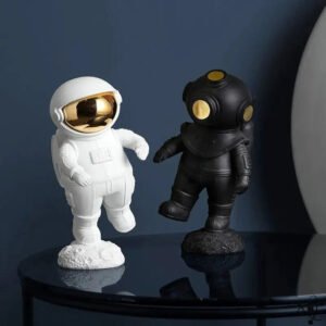 Figurine Scaphandrier & Astronaute Hommage Aux Pionniers - Figurine