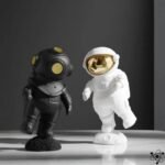 Figurines Scaphandrier & Astronaute Hommage Aux Explorateurs