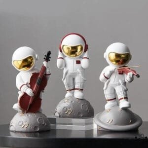 Figurines Astronautes Musiciens en Résine 16cm x 9cm - Figurine