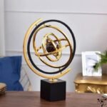 Globe en Métal & Marbre élégant pour une Touche Artistique