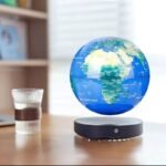 Globe Magnétique Terre avec Horloge et Leds Multicolores