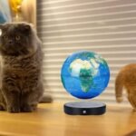 Globe Magnétique Terre avec Horloge et Leds Multicolores