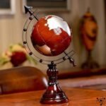 Globe Terrestre élégant 21cm x 17cm pour Décoration Classique Moderne