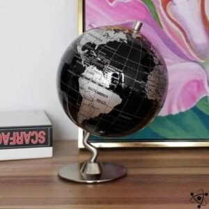 globe terrestre elegant noir et bronze 262 1