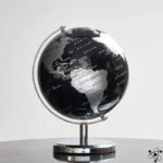 Globe Terrestre Moderne en Gris et Bronze