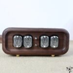 horloge a tube nixie en bois massif 988 1