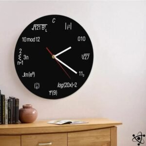 horloge murale originale arithmetique pour passionnes de mathematiques 919 1