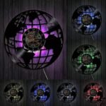 horloge murale originale carte du monde avec led 889 1