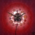 horloge murale originale espace neon enfants 276 1