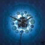 horloge murale originale espace neon enfants 712 1