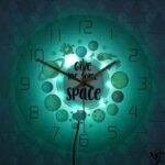 horloge murale originale espace neon enfants avec led 636 1