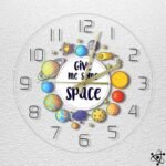 horloge murale originale espace neon enfants sans led 817 1