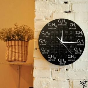 horloge murale originale formules moleculaires alcanes 990 1