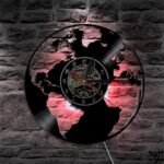 Horloge Murale Originale Terre avec Rétroéclairage Led