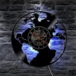 Horloge Murale Originale Terre avec Rétroéclairage Led