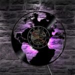 Horloge Murale Originale Terre avec Rétroéclairage Led