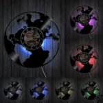 Horloge Murale Originale Terre avec Rétroéclairage Led