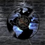 Horloge Murale Originale Terre avec Rétroéclairage Led