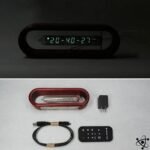 horloge nixie fluorescente en bois elegante 462 1