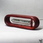 horloge nixie fluorescente en bois elegante 683 1