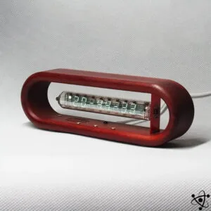 Horloge Nixie Fluorescente en Bois élégante 2 Horloge Nixie Fluorescente en Bois élégante - Horloge Nixie