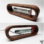 horloge nixie fluorescente en bois elegante 924 1